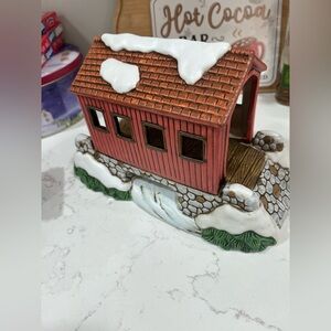 Lefton Colonial Village covered bridge AND wishing well